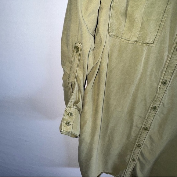 Women's Philosophy Green Button Front Long Sleeve Dress - Picture 6 of 8